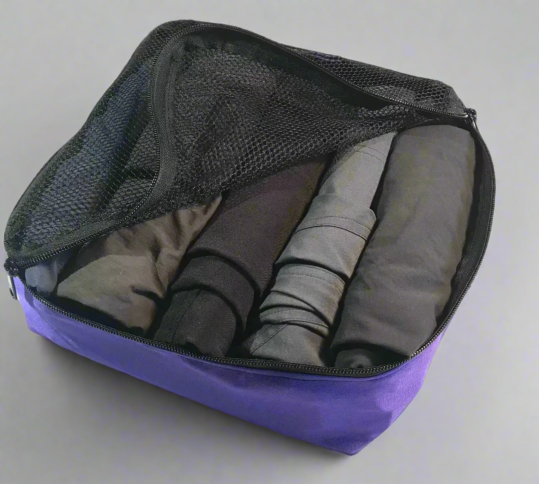 Packing cube sewing kit - purple & black cube