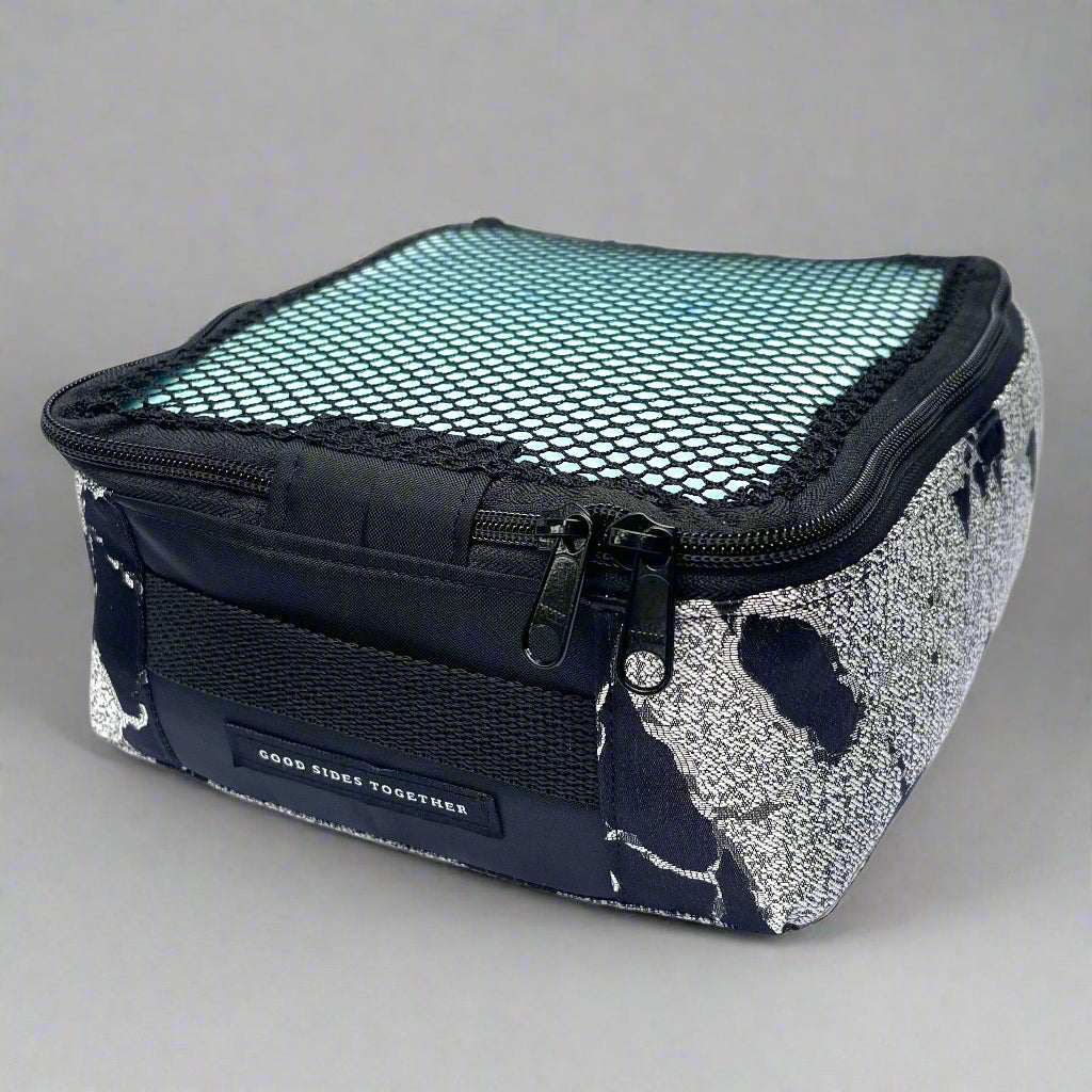 Packing cube sewing kit - black & white marble cube