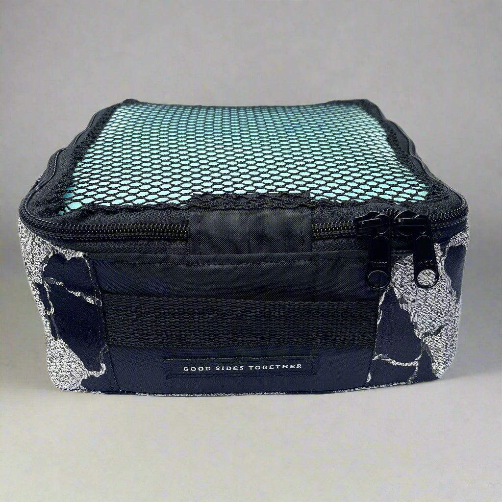 Packing cube sewing kit - black & white marble cube