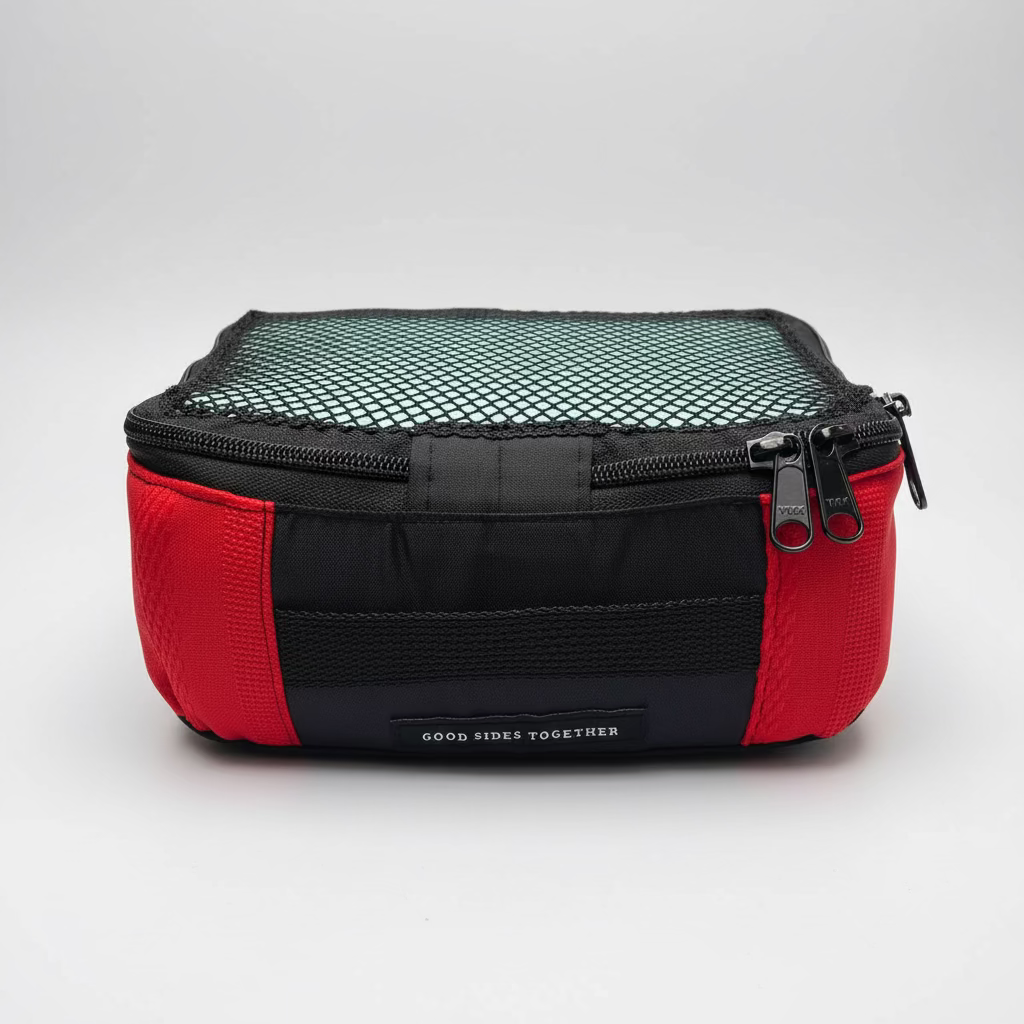 Packing cube sewing kit - red & black cube