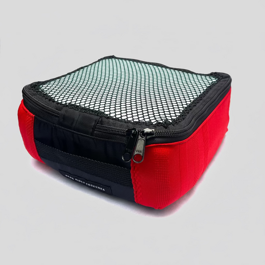 Packing cube sewing kit - red & black cube